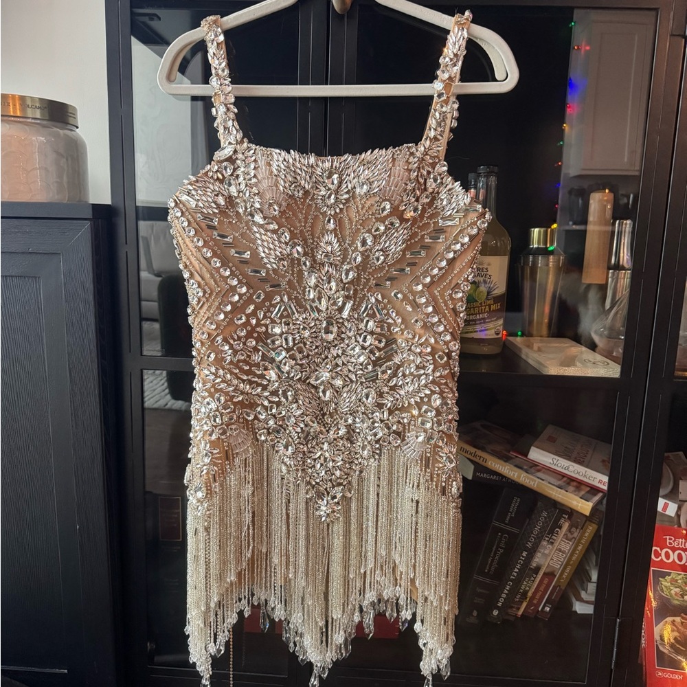Corset Dress With Crystals & Stones - Picture 2 of 6